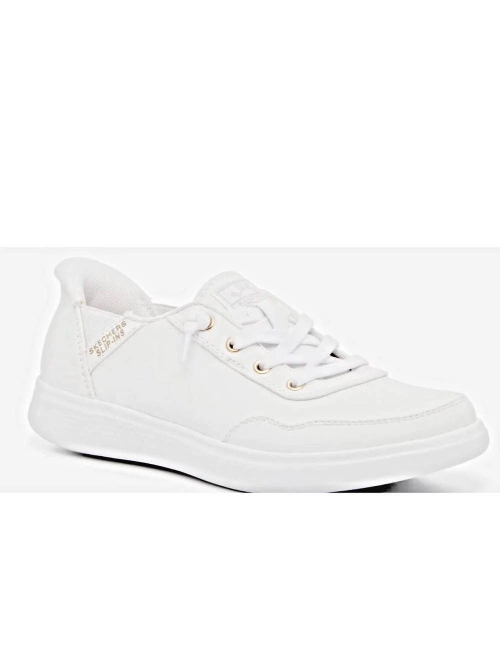 Skechers Women’s All-White Low-Top Lace-Up Sneaker